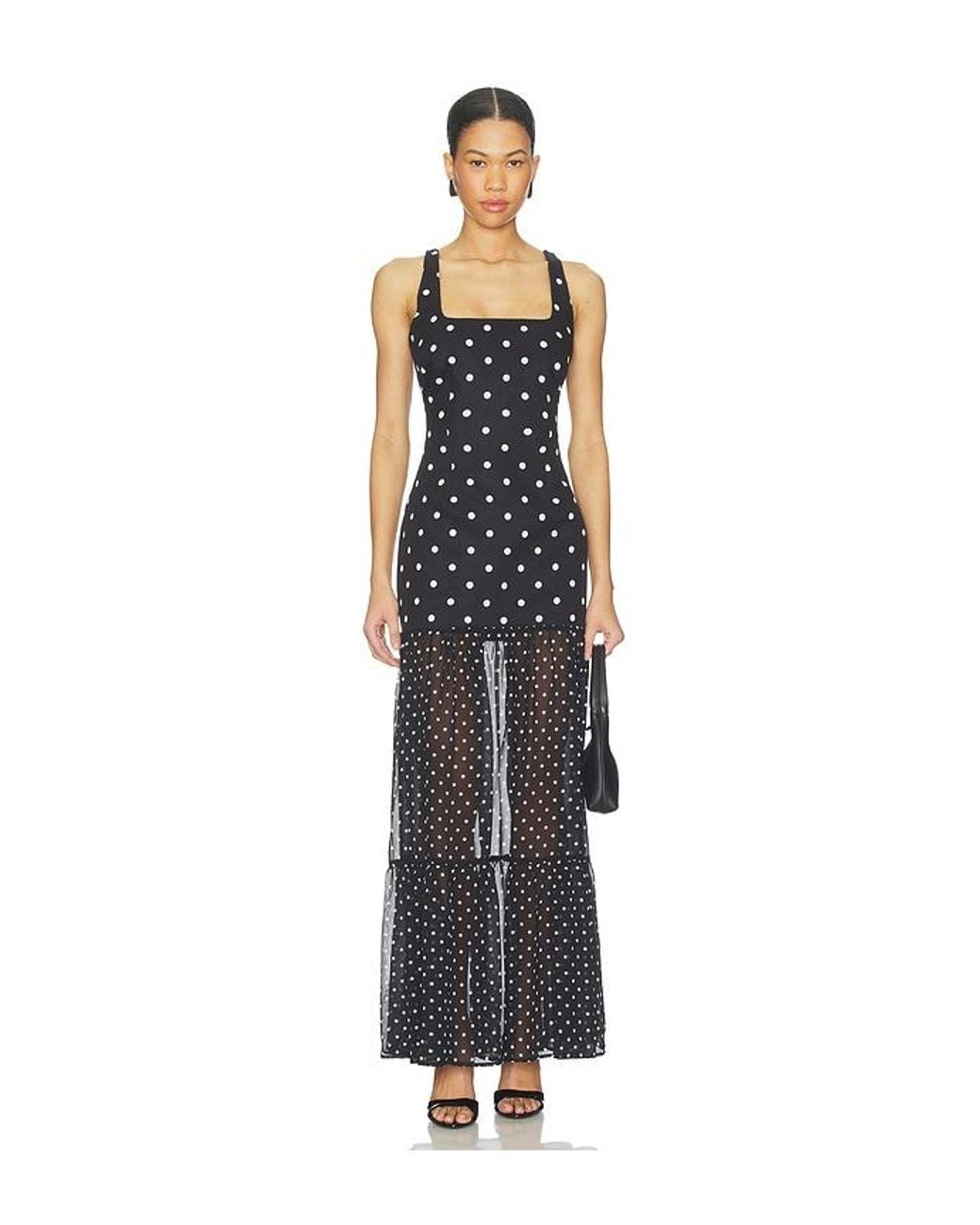 Runaway the Label Blue Tillie Sheer Bottom Maxi Dress