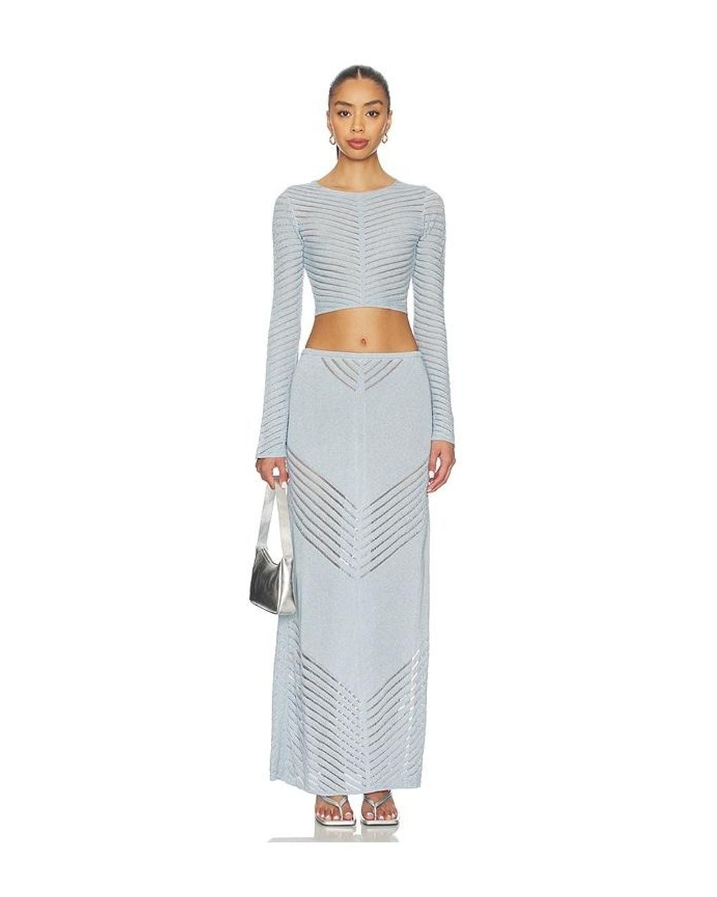 Devon Windsor White Bria Maxi Skirt