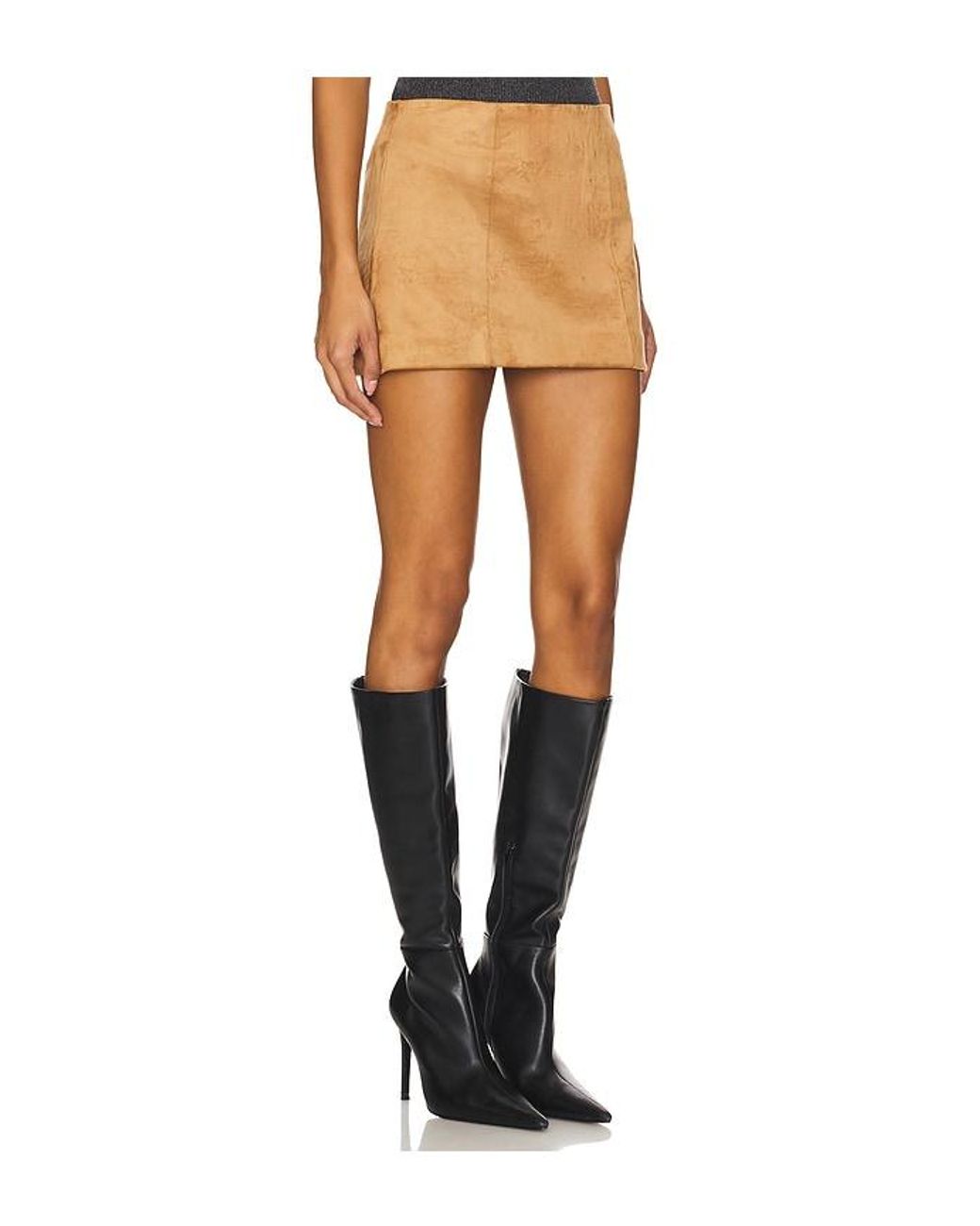 Tularosa Multicolor Ginny Faux Suede Mini Skirt