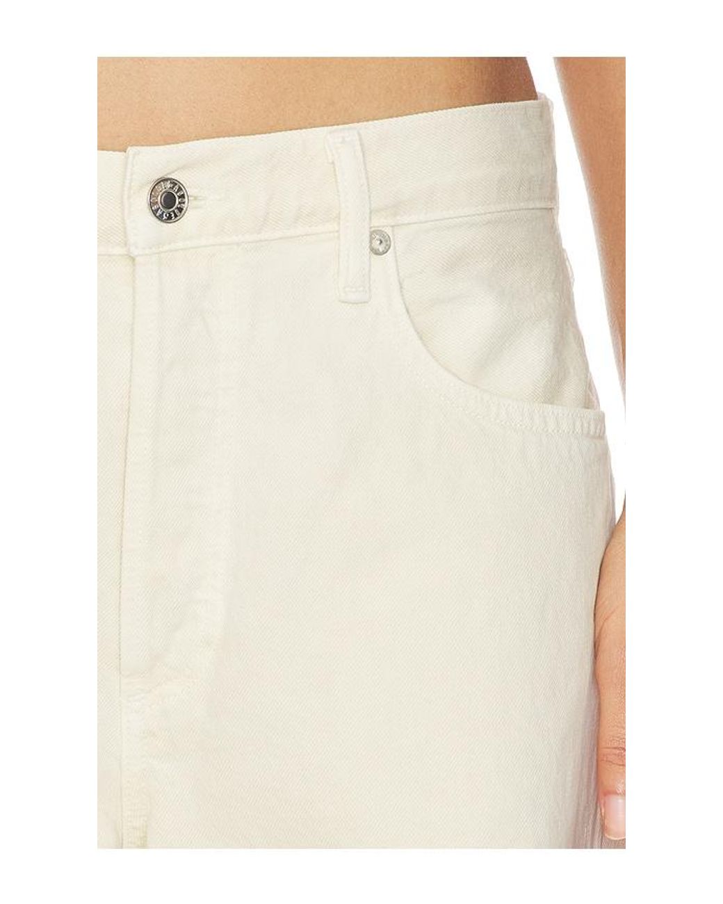 Agolde White Low Slung Baggy Jeans