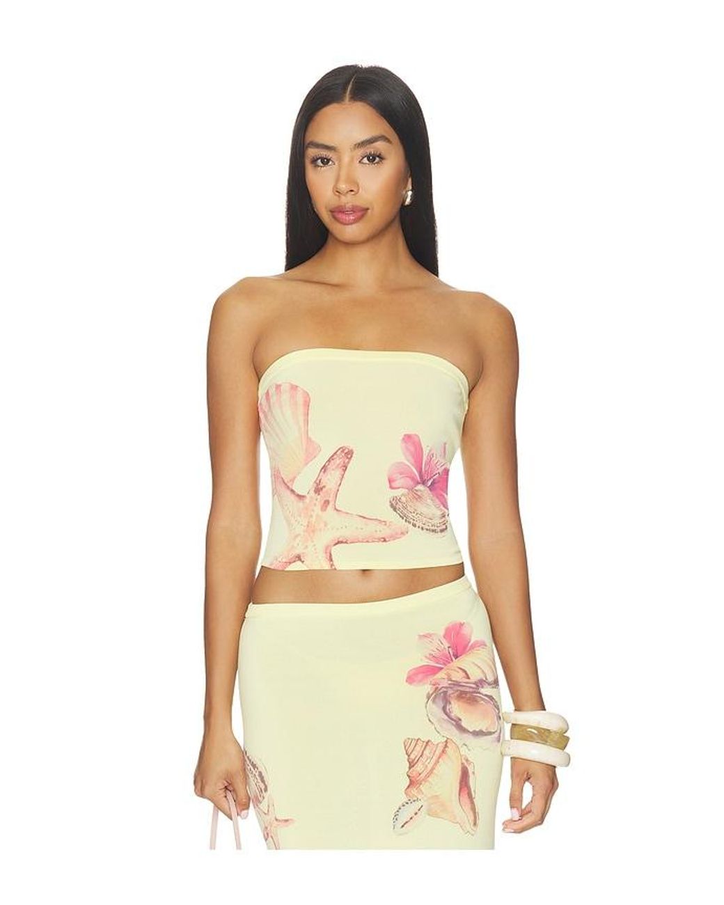 Lovers + Friends Multicolor Katia Floral Print Tube Top