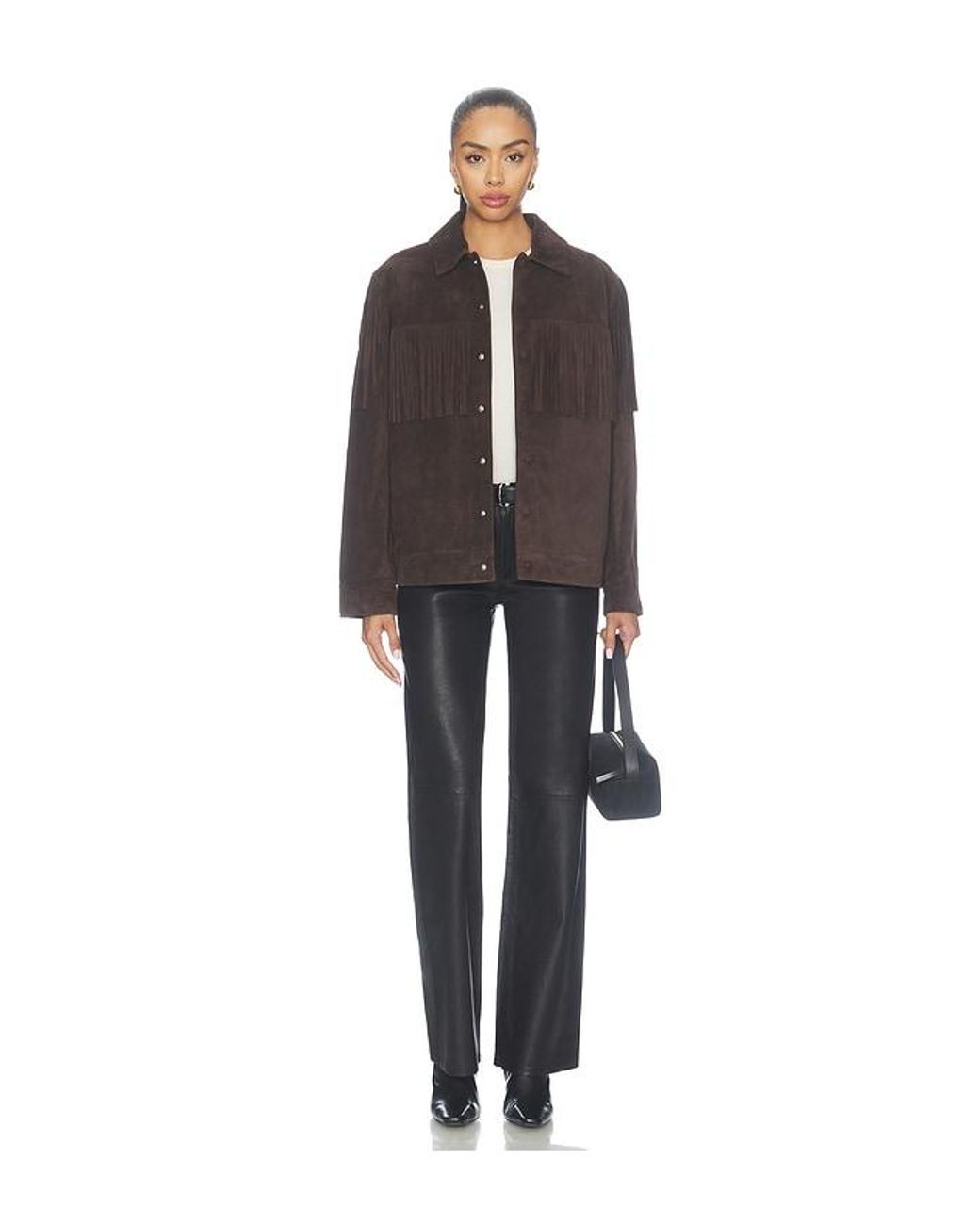 FRAME Brown The Suede Rodeo Jacket
