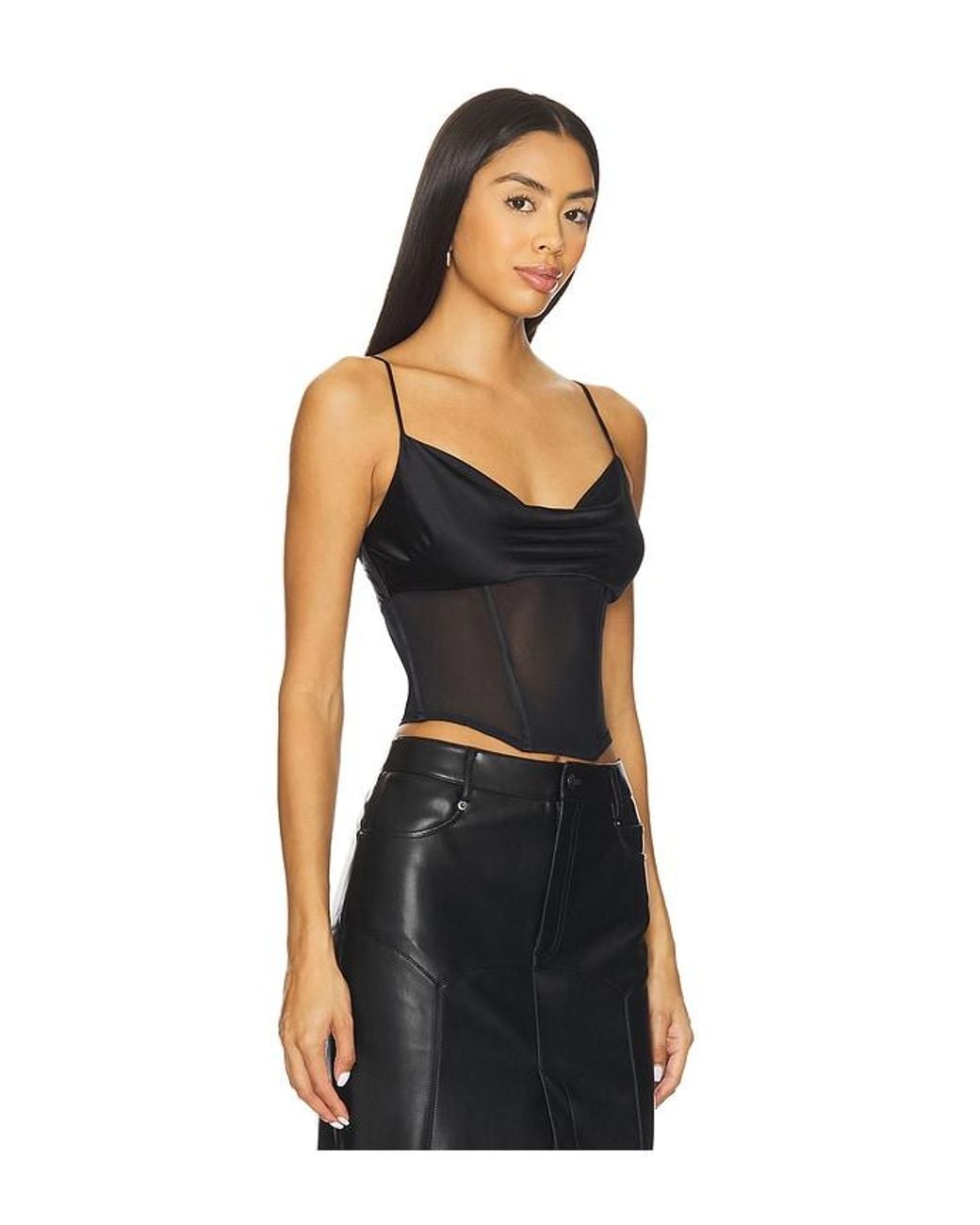 Fleur du Mal Black Nora Corset Top