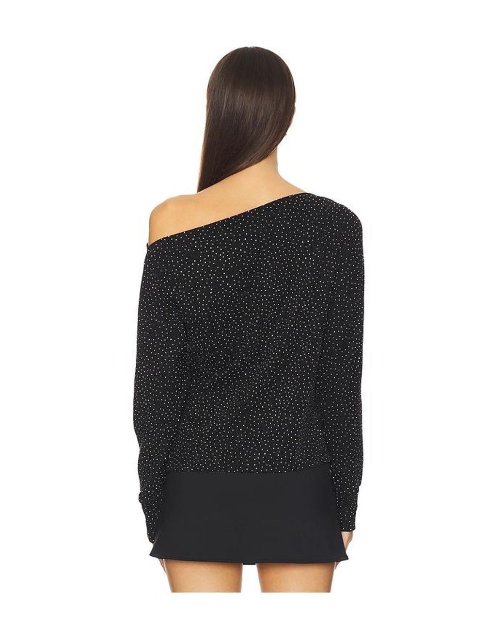 LNA Black Odette Studded Top