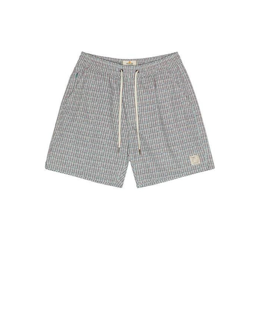 Marine Layer Gray 6 Line Sport & Swim Shorts for men