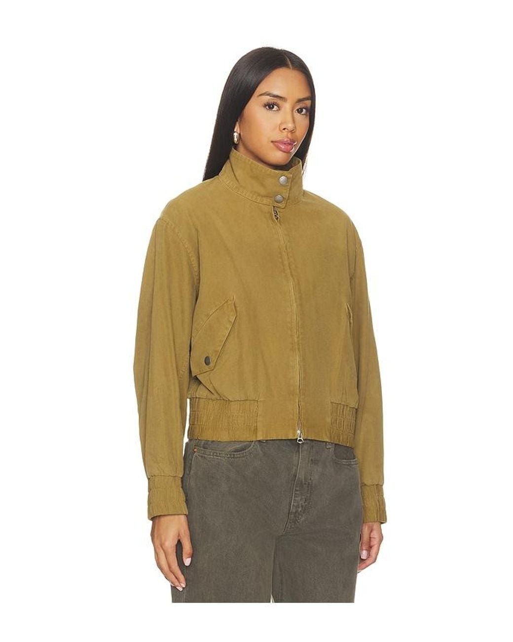 Rag & Bone Green Eliza Canvas Bomber Jacket