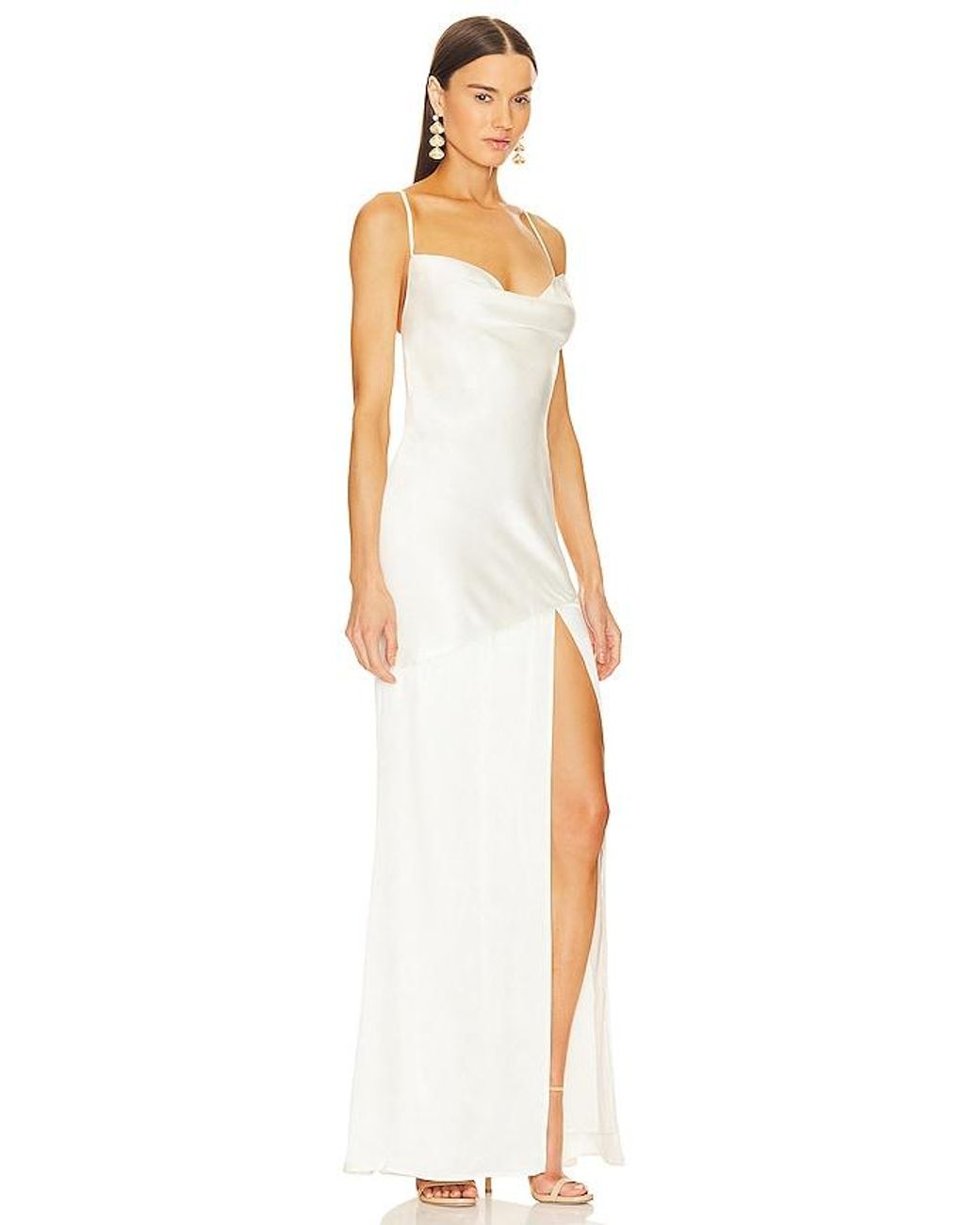 Michael Costello White X Revolve Cecelia Gown