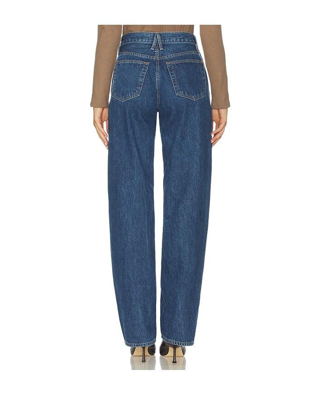 SLVRLAKE Denim Blue Cassie Chino Wide Leg Jeans