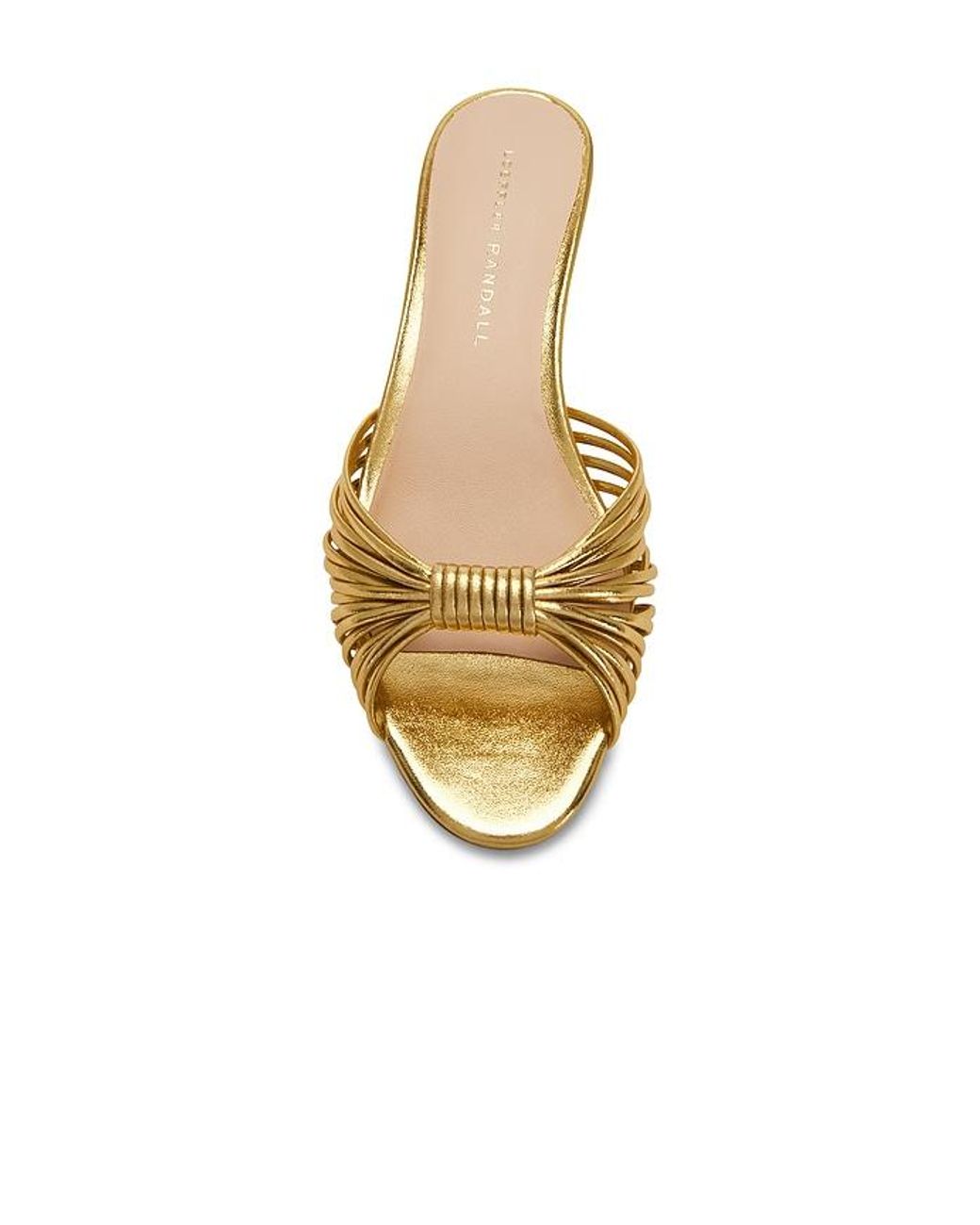 Loeffler Randall Metallic Dixie Strappy Kitten Heel Sandal