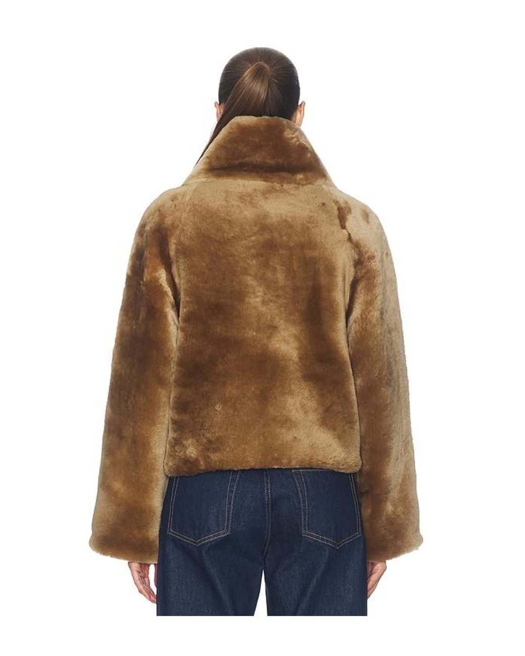OW Collection Blue Tuva Fur Jacket