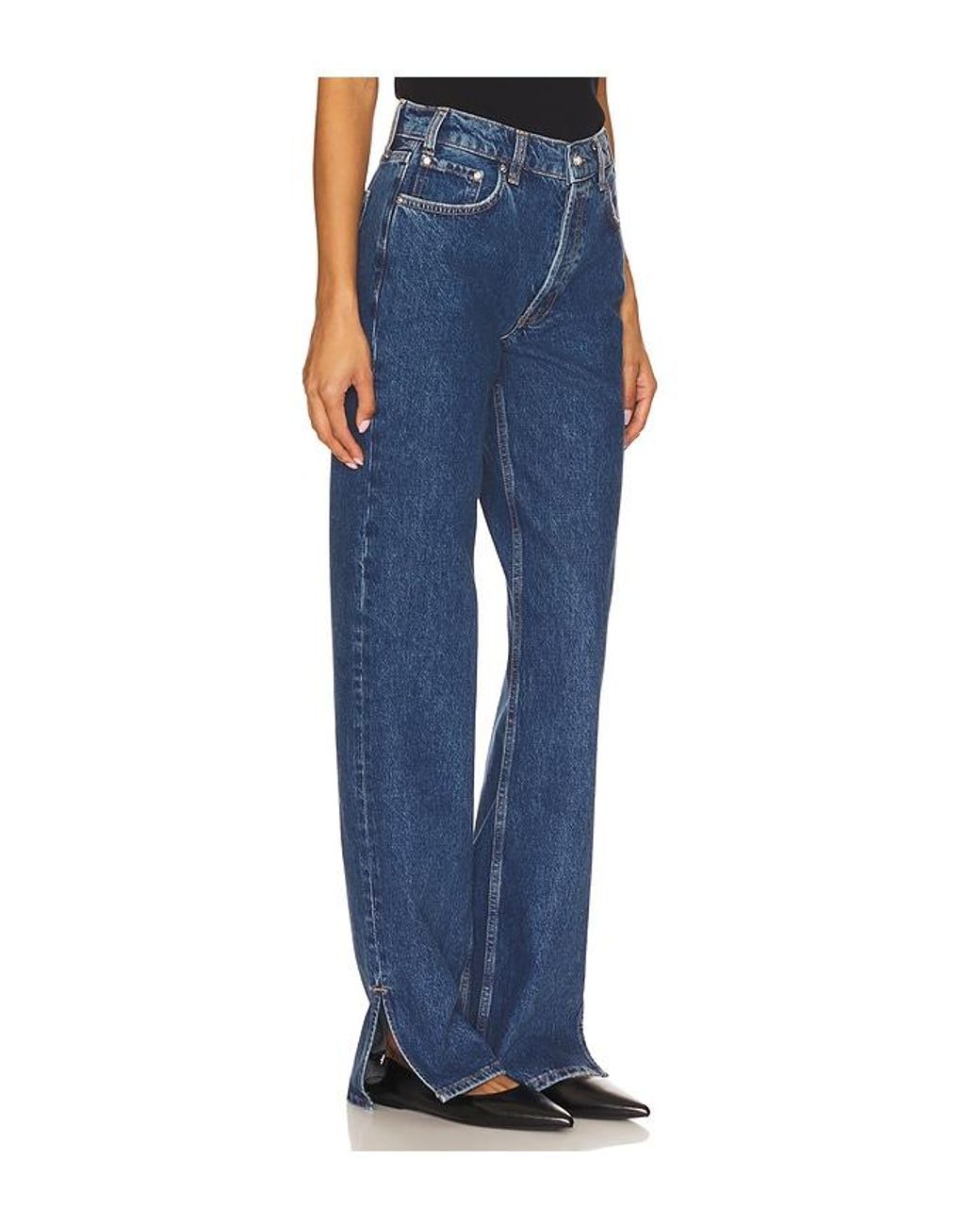 Anine Bing Blue Roy Wide Leg