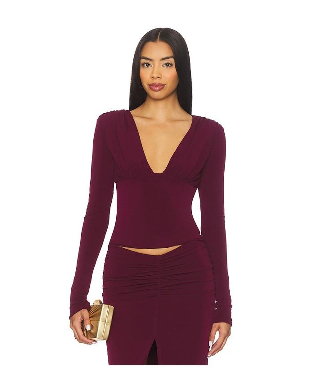 Lovers + Friends Purple Leighton Top