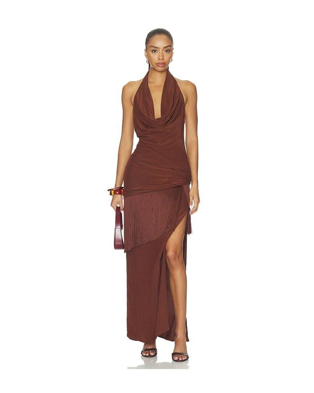 Lovers + Friends Brown Larissa Gown