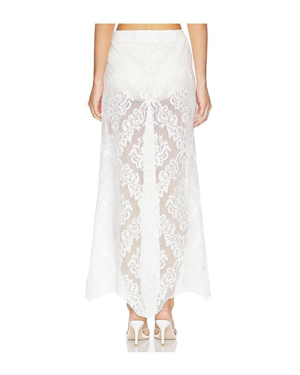 YELLOW THE LABEL White X Revolve Soren Maxi Skirt