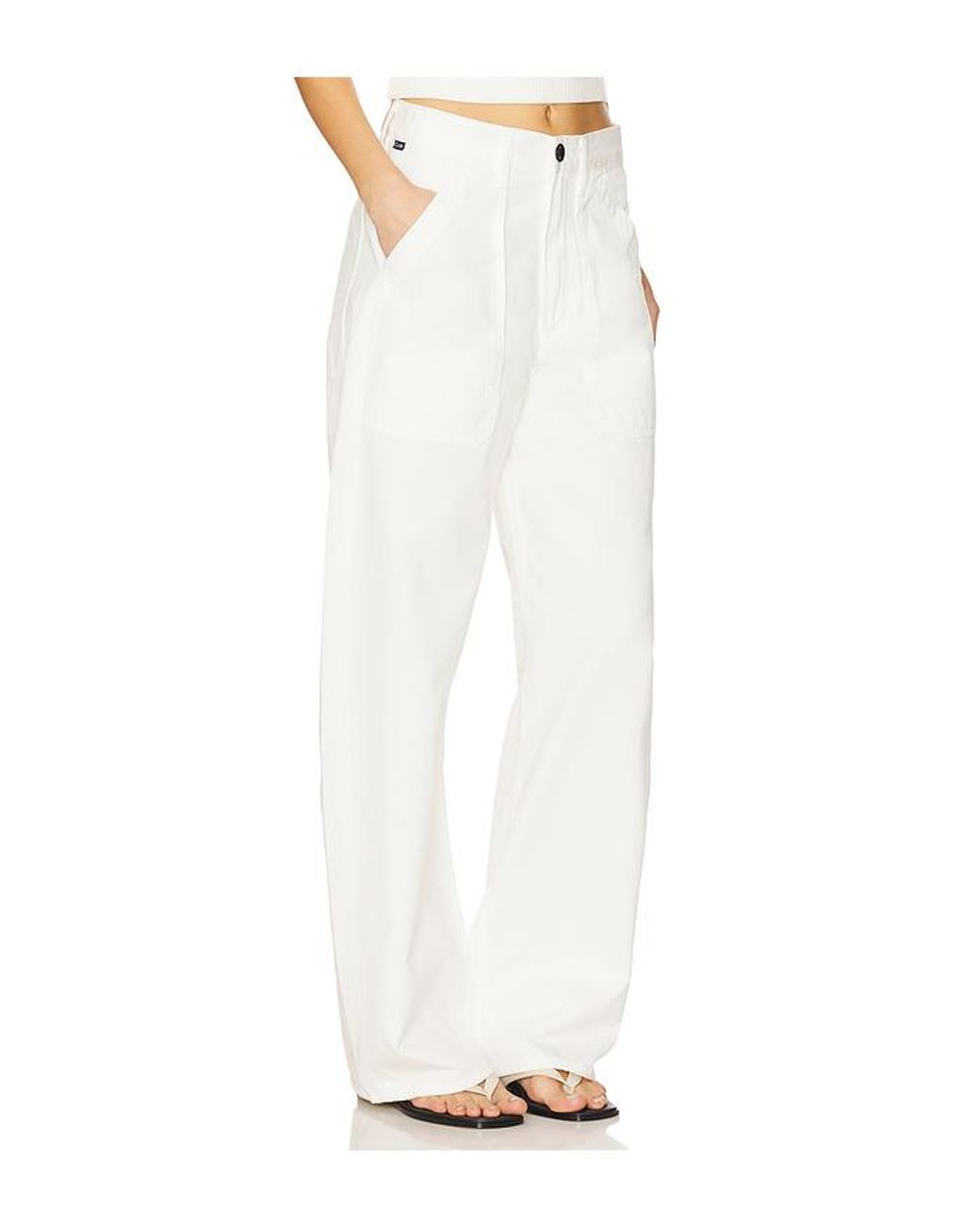 Citizens of Humanity White Ayla Cargo Jeans