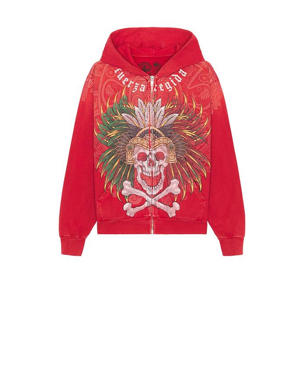 Affliction Red X Fuerza Immortal Zip Hoodie for men