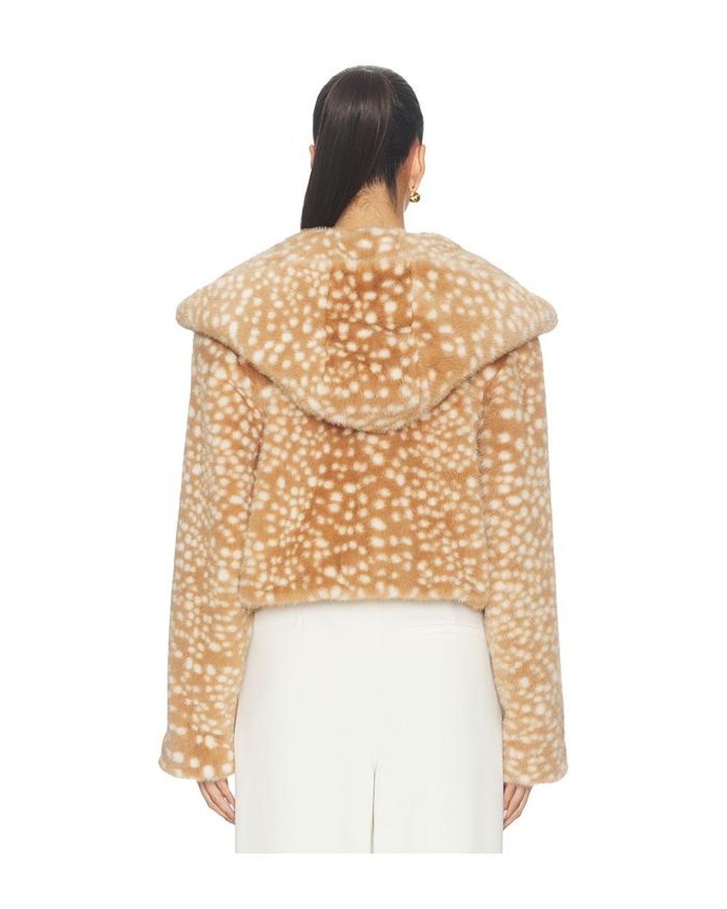 Lovers + Friends White Bambelle Faux Fur Jacket