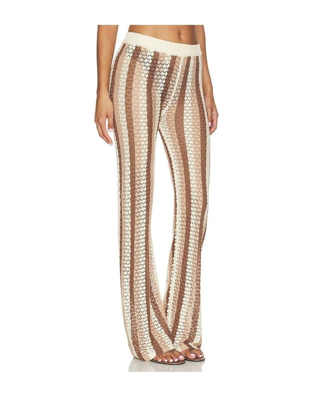 superdown White Francie Crochet Pant