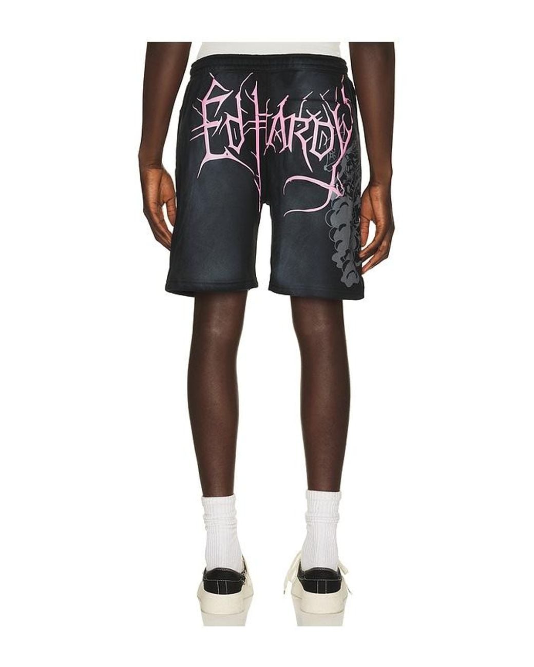 Ed Hardy Black Reaper Fleece Short for men