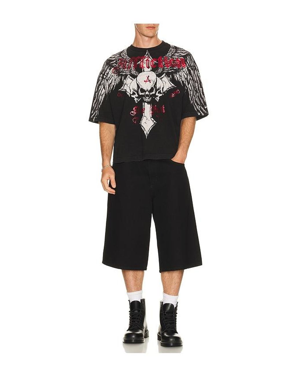 Affliction Black Imperial Life Short Sleeve Tee for men