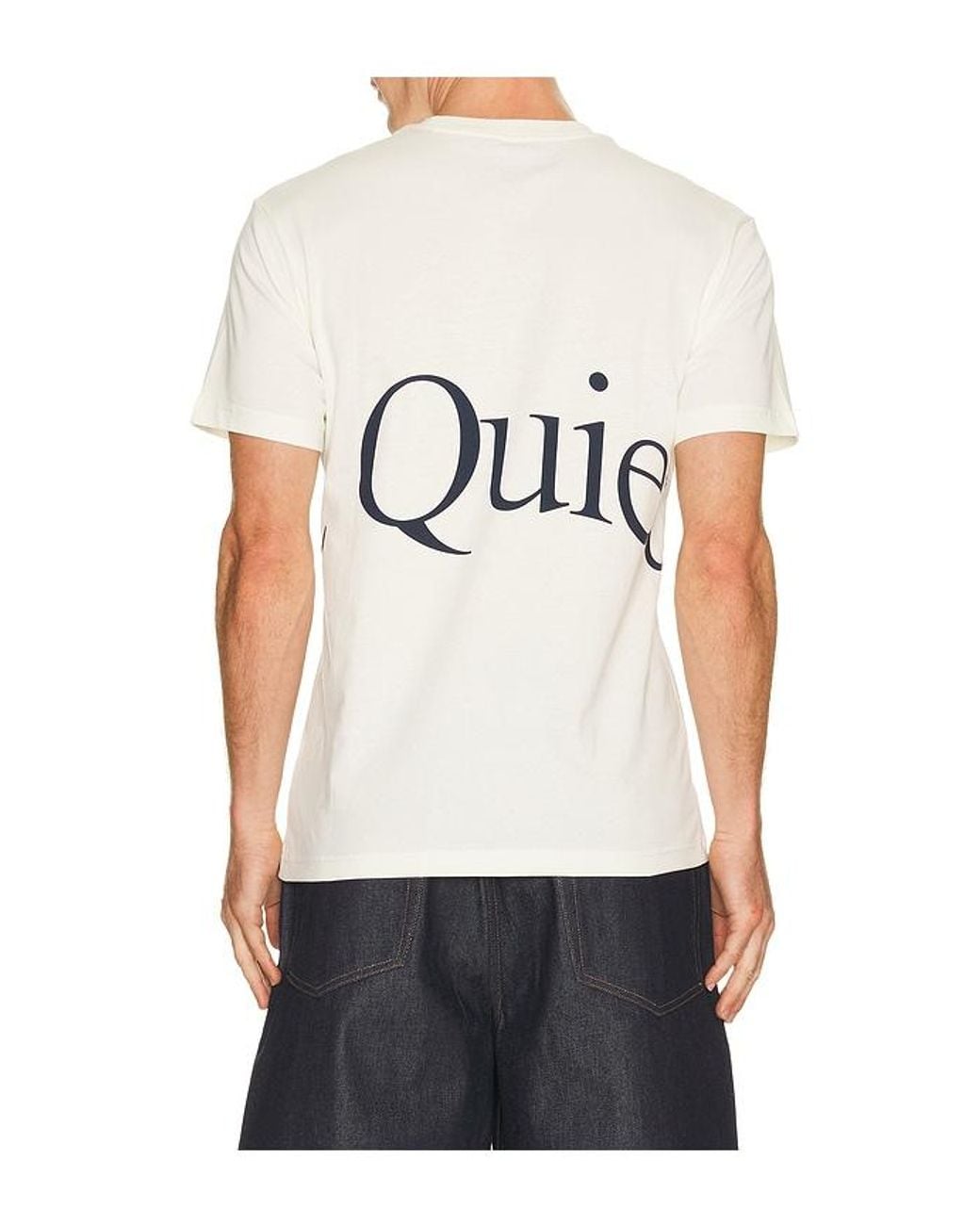 Museum of Peace & Quiet White Jumbo Wordmark T-Shirt for men