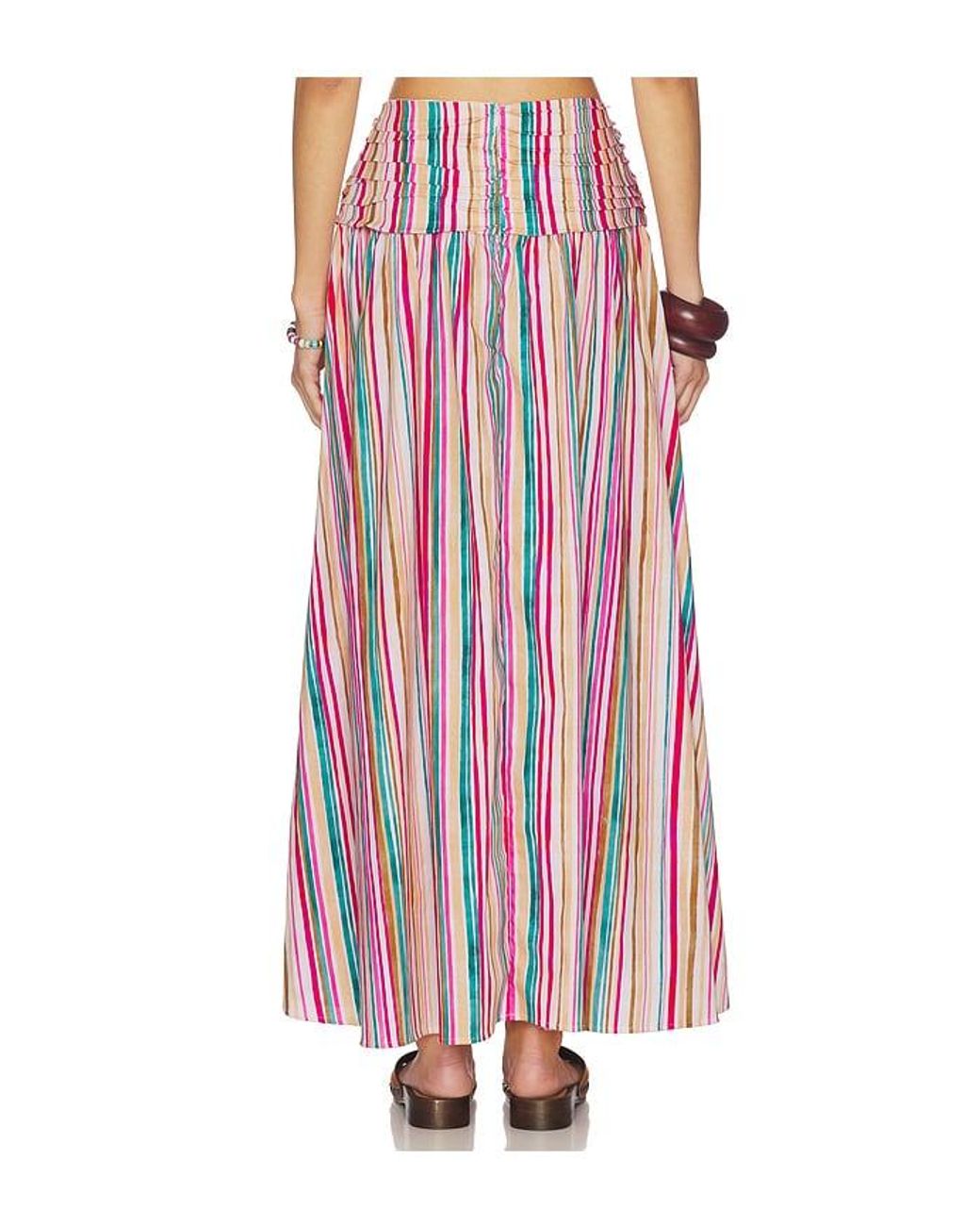 Peixoto Red Rowan Midi Skirt