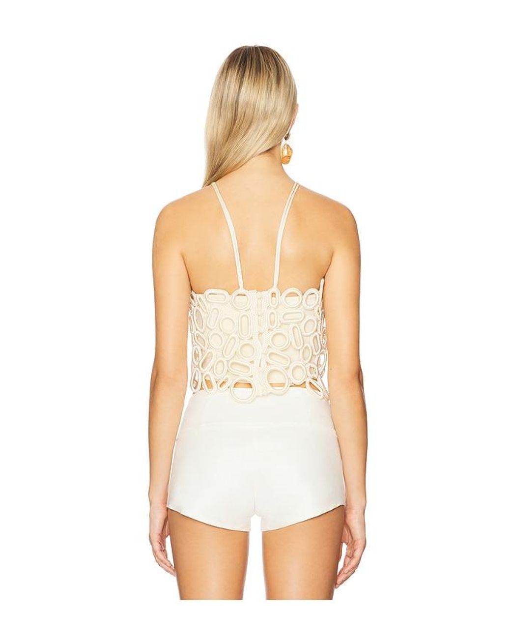 Cult Gaia White Amir Knit Top