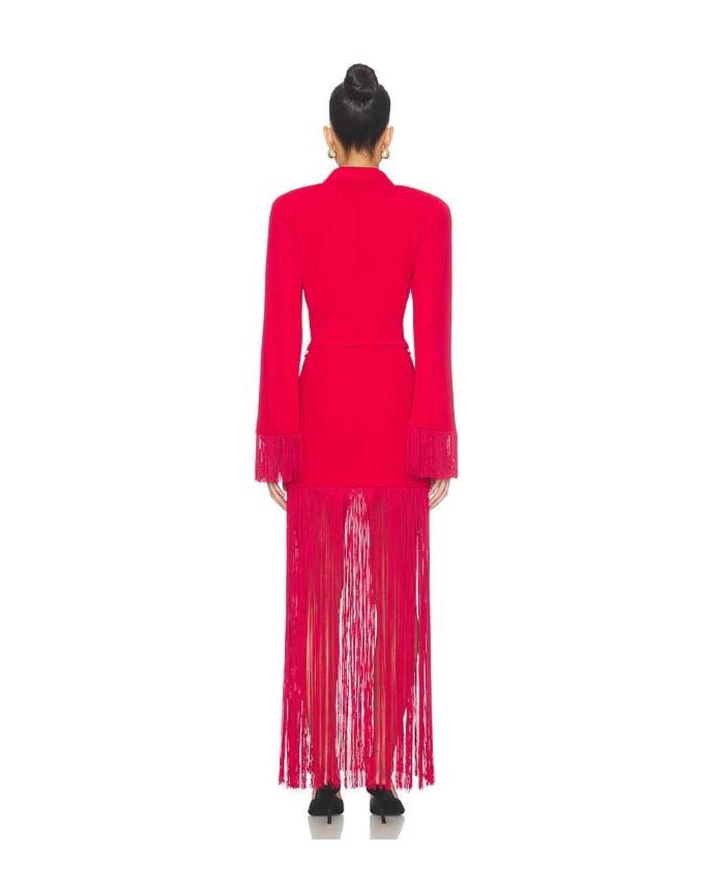 ROWEN ROSE Red Long Sleeve Polo Maxi Dress