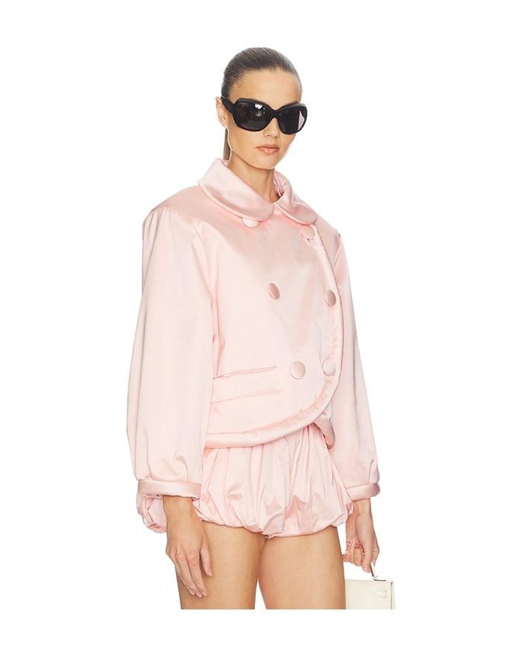Helsa Pink Sateen Puff Jacket