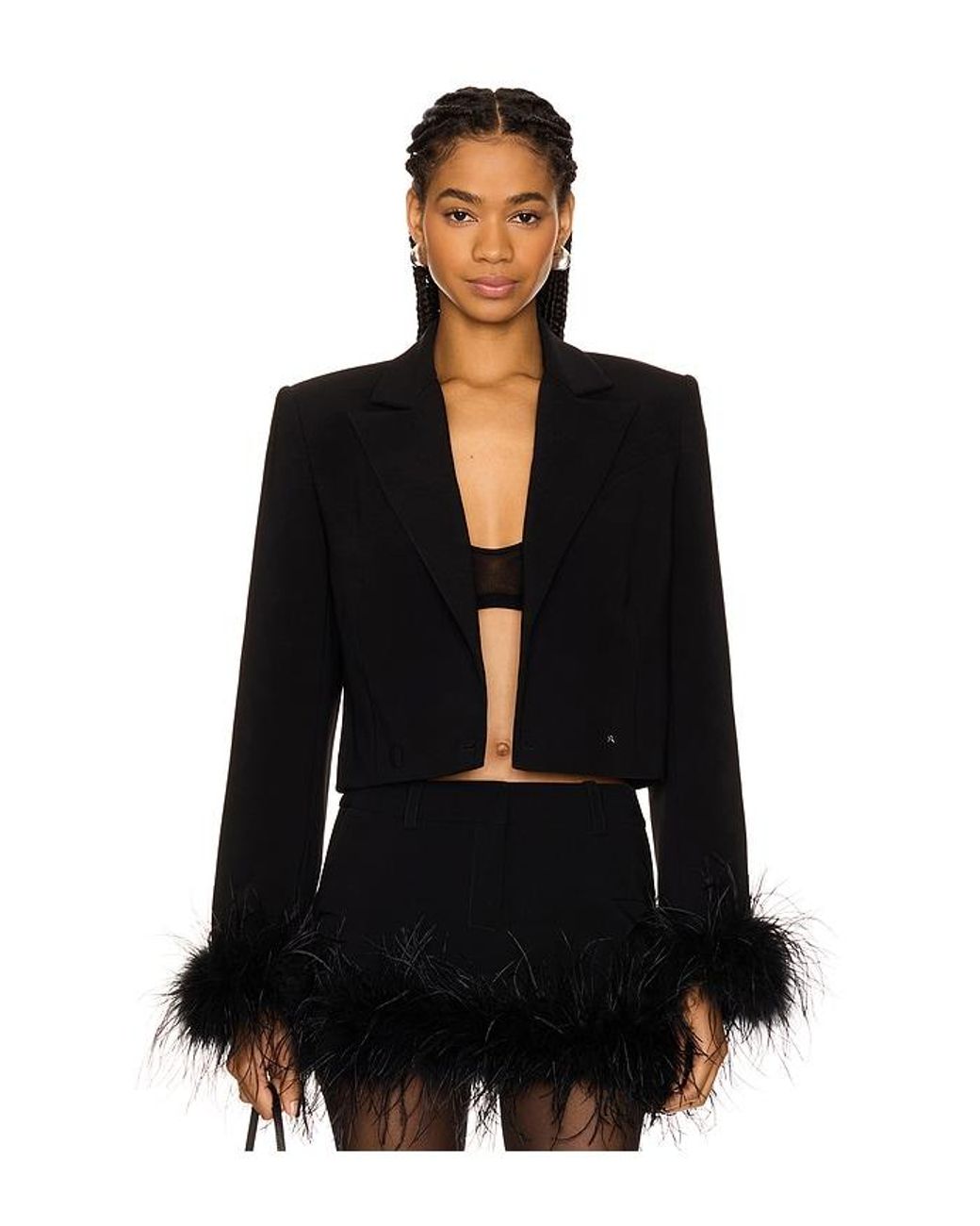 Lovers + Friends Black Sophie Cropped Blazer