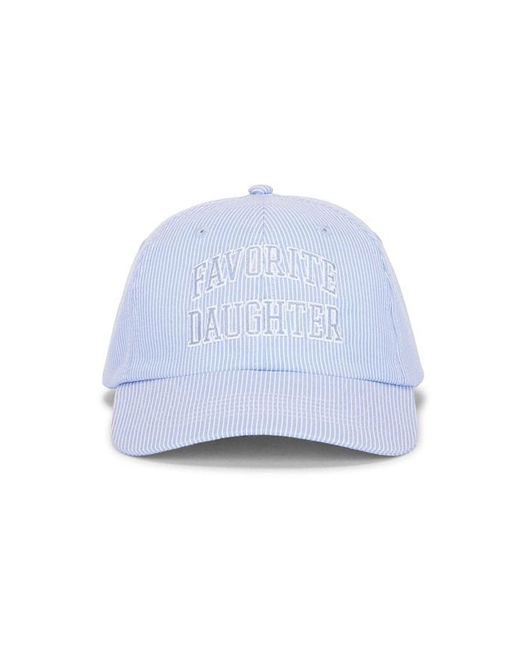 FAVORITE DAUGHTER Blue Stripe Logo Baseball Cap