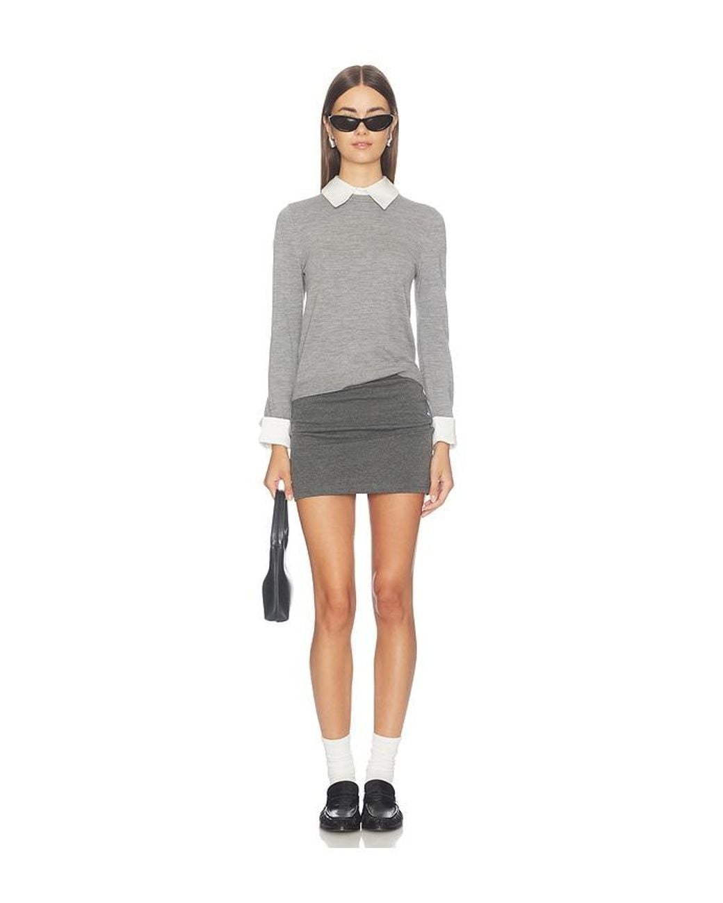 Alice + Olivia Gray Strick Poral
