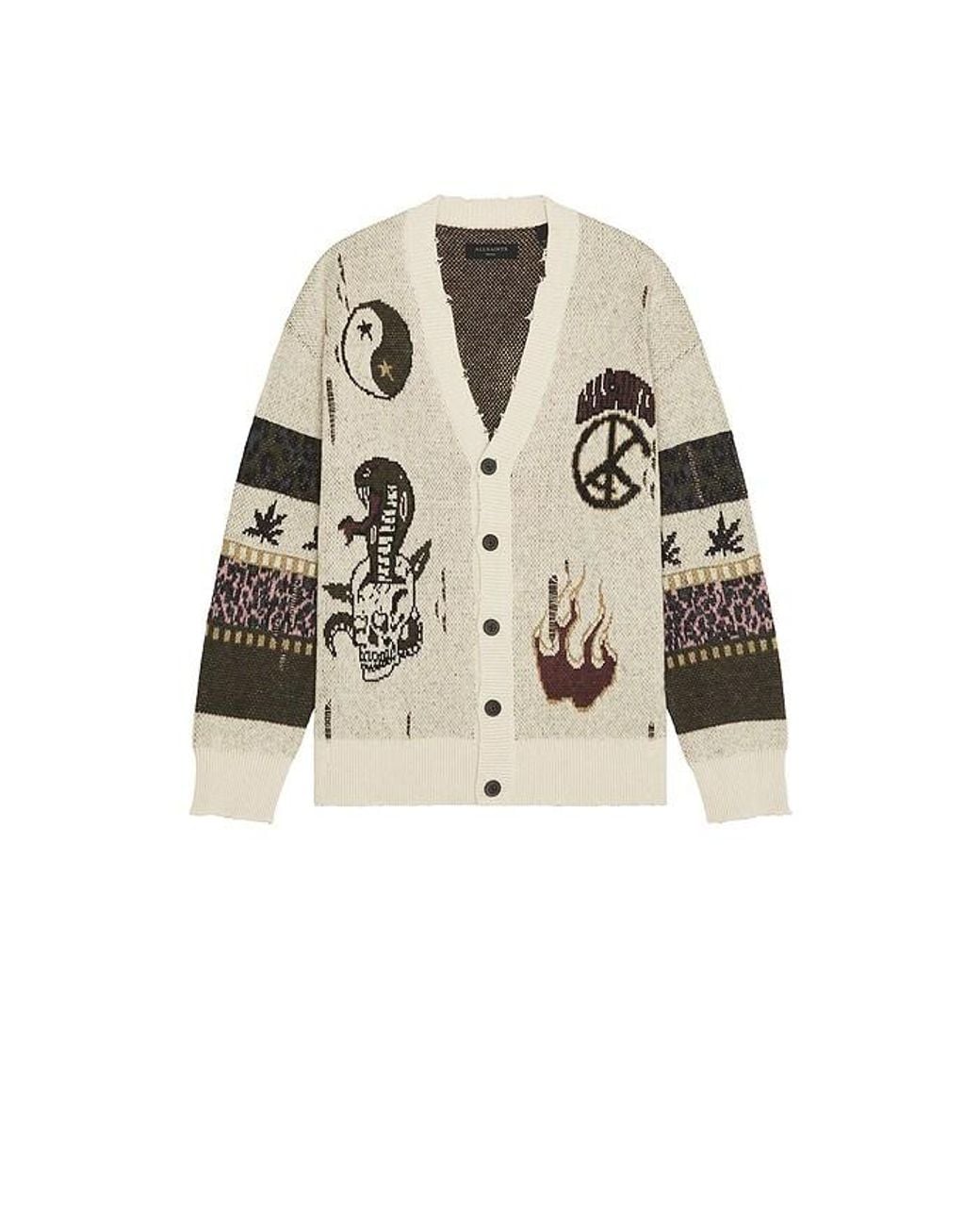 AllSaints Natural Bram Cardigan for men