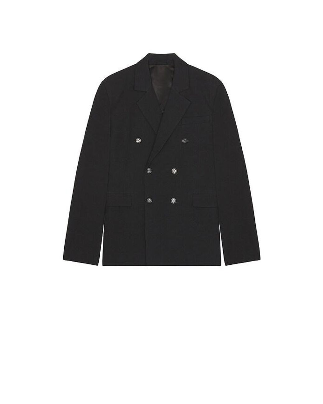 Palmes Black Double Breasted Wool Blazer for men