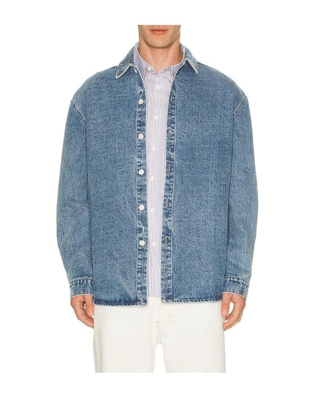 KROST Blue Oversized Denim Shirt for men
