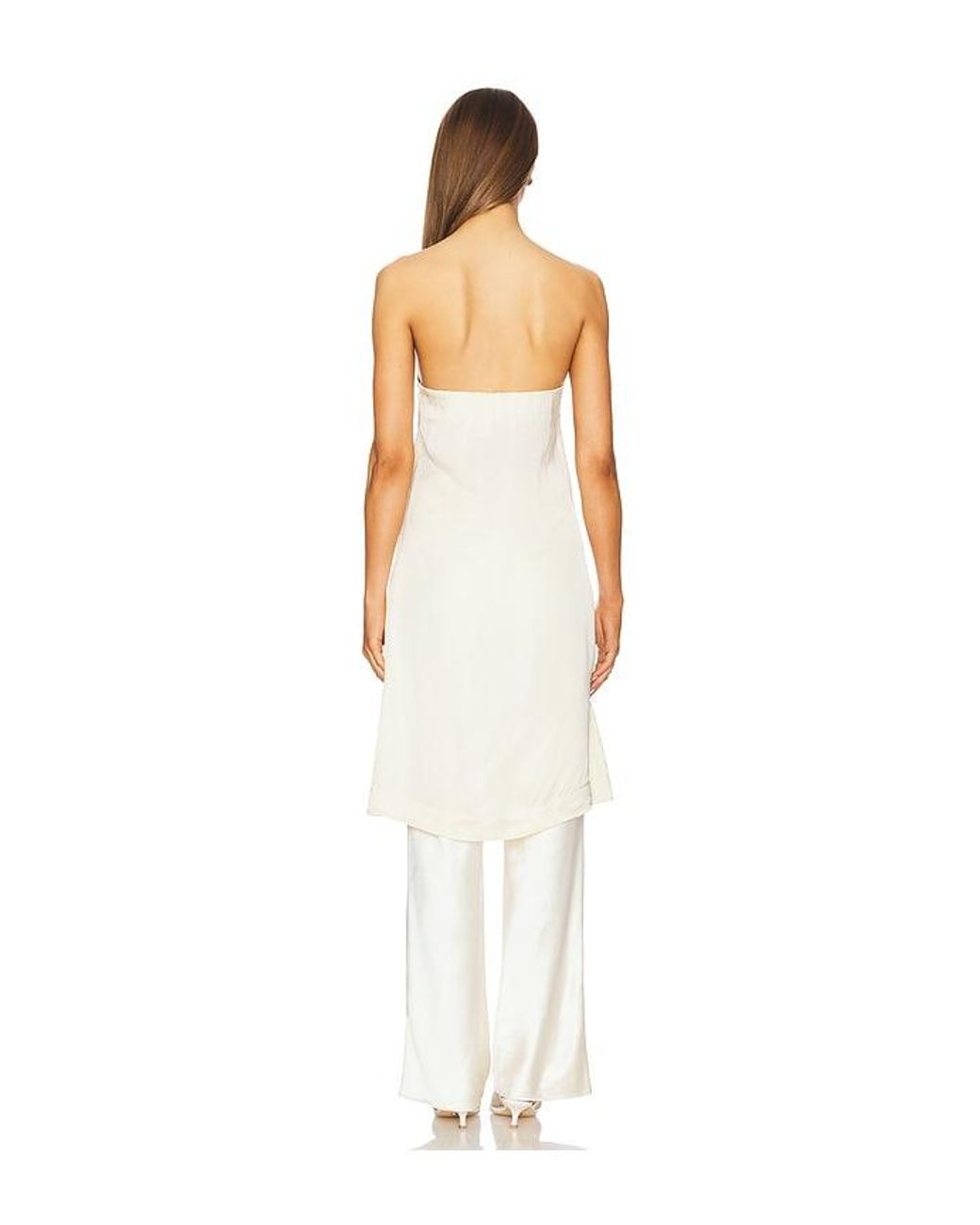 Top Strapless Midi En Color Ivory Talla En SWF de color White