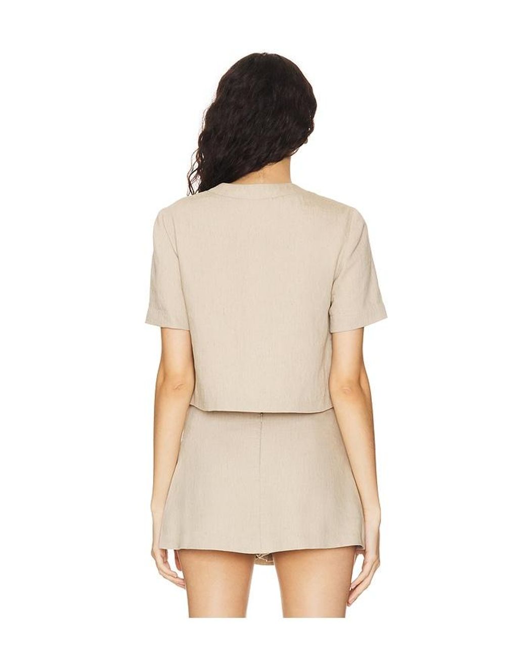 Amanda Uprichard Natural X Revolve Bodie Top