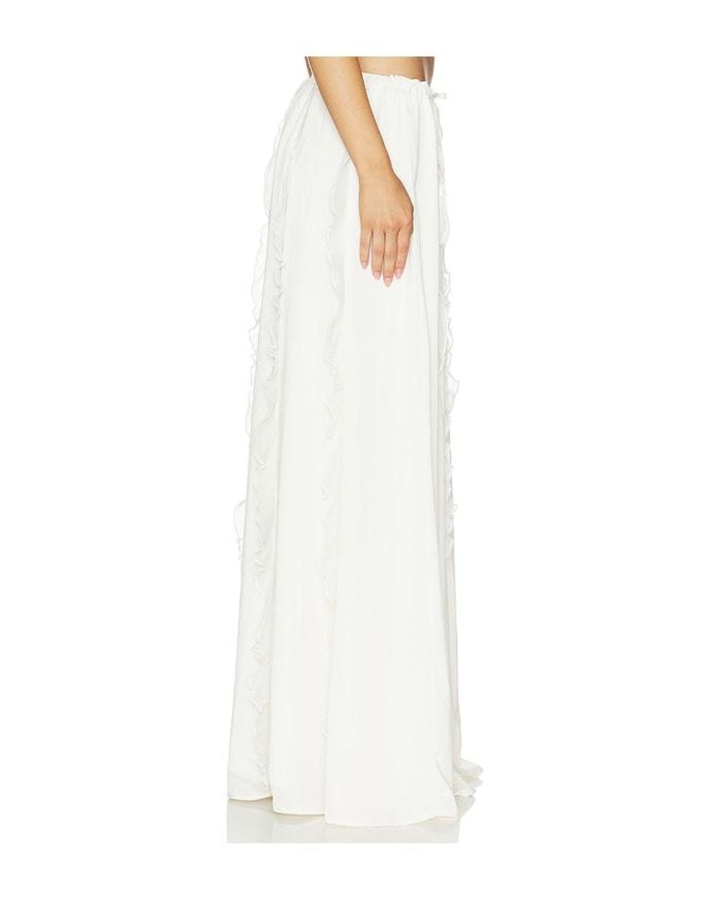 SNDY'S White Sereia Maxi Skirt