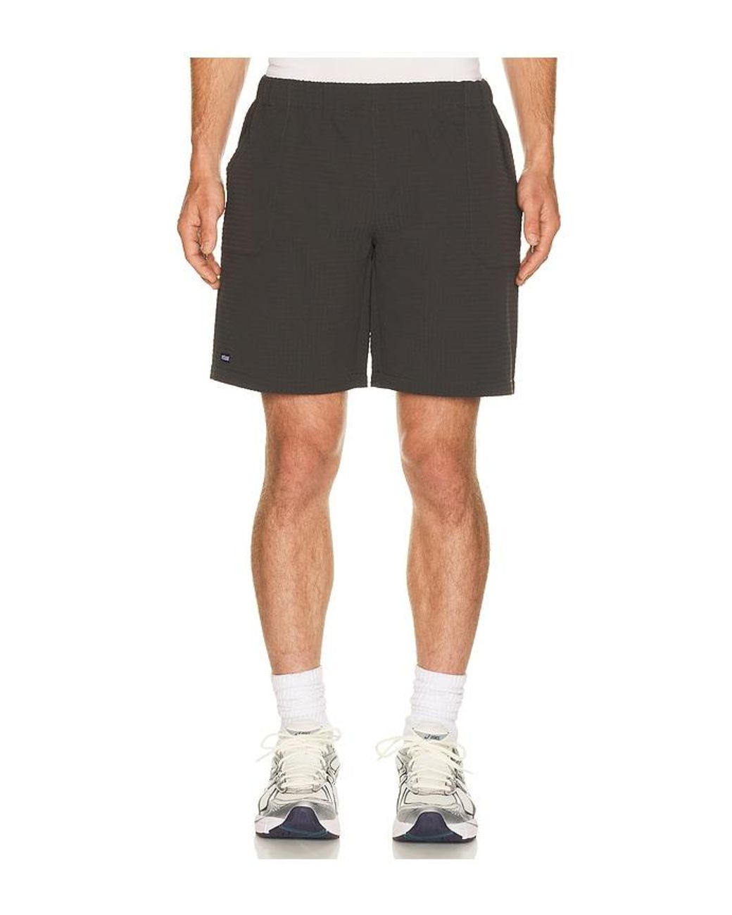 METALWOOD STUDIO Black Seersucker Spa Short for men