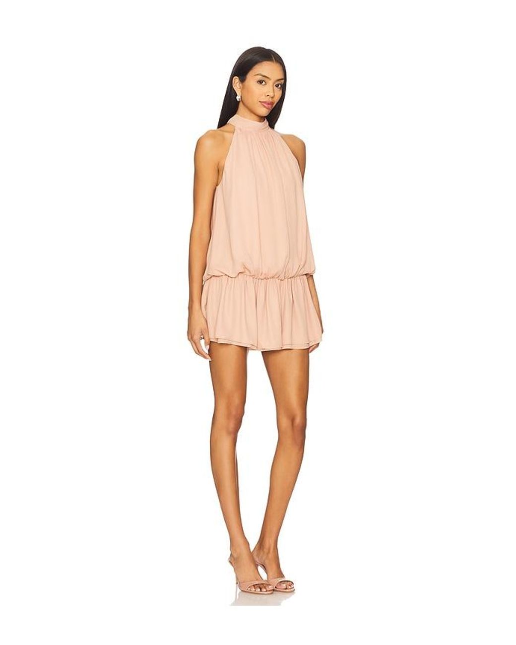 MORE TO COME Natural Kassia Mini Dress