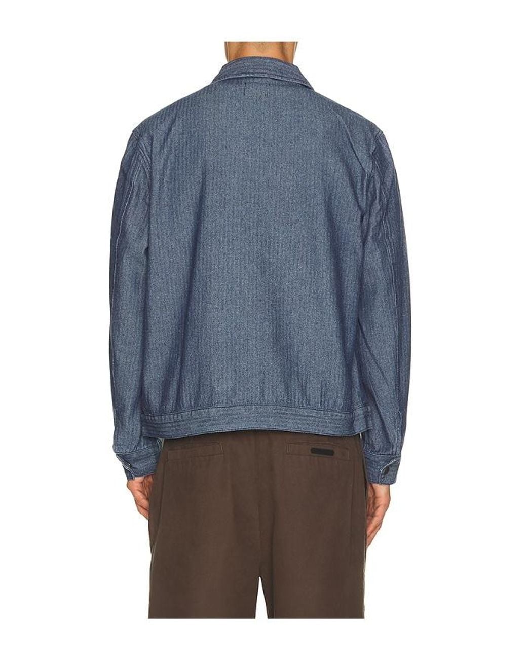 Brixton Blue Mechanic Garage Zip Jacket for men