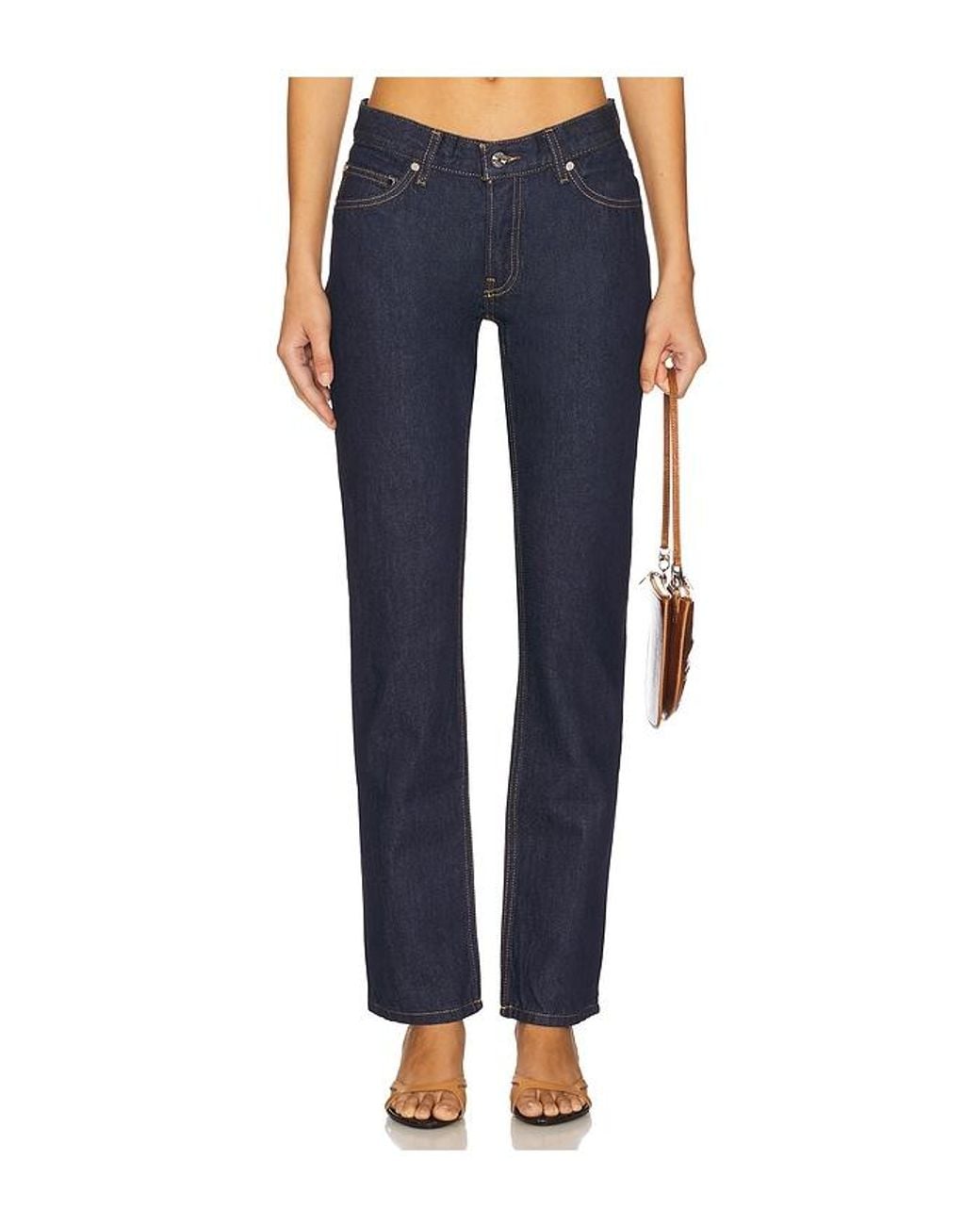 EB DENIM Blue Low Rise Straight