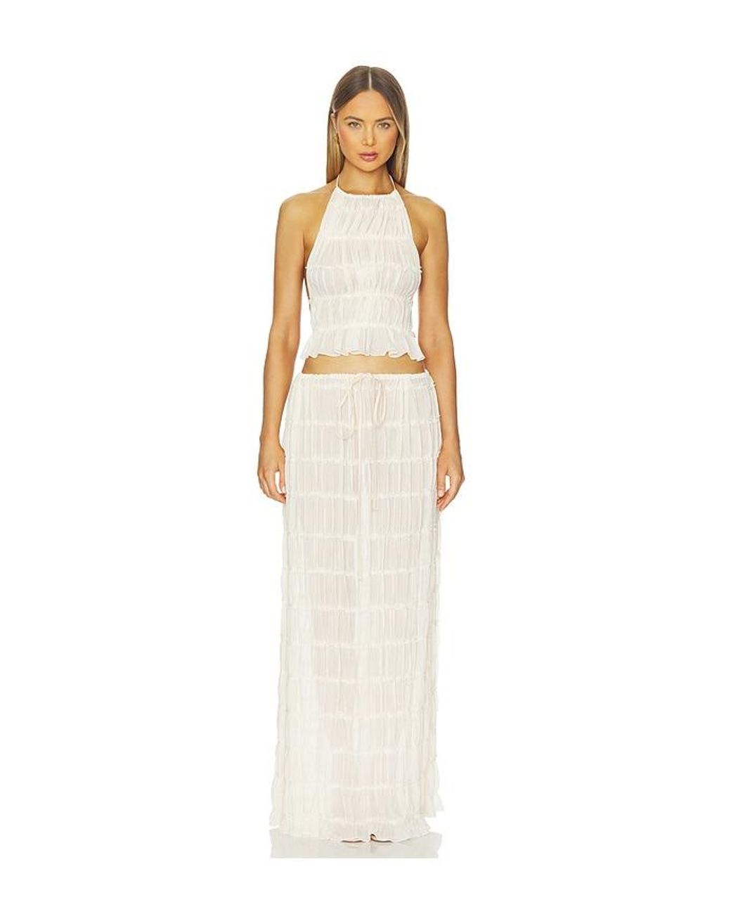 Arcina Ori White Juliette Halter Top