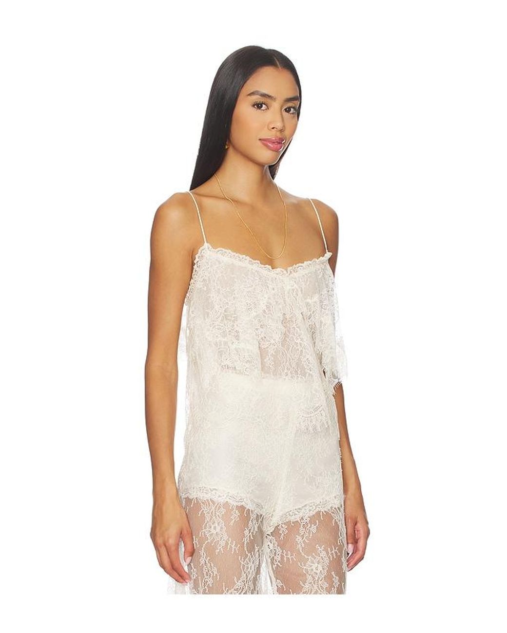 LoveShackFancy White Zhanya Top