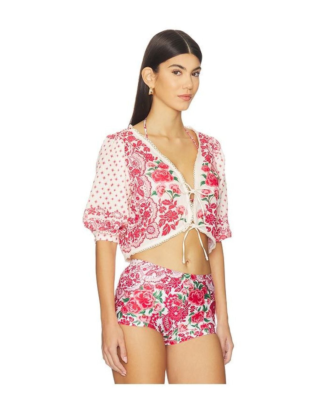 Agua Bendita Pink X Revolve Salem Top