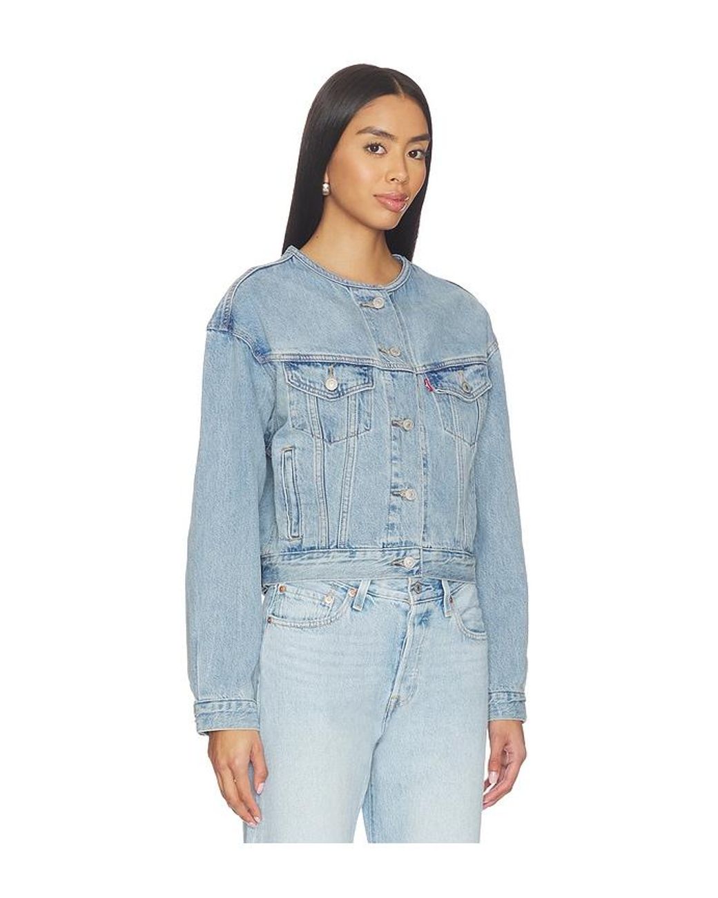 Levi's Blue Collarless Shrunken 90S Trucker