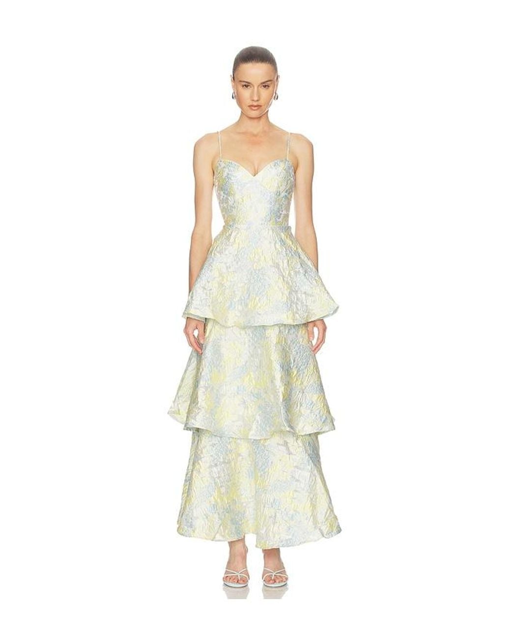 Elliatt White Penelope Tiered Gown