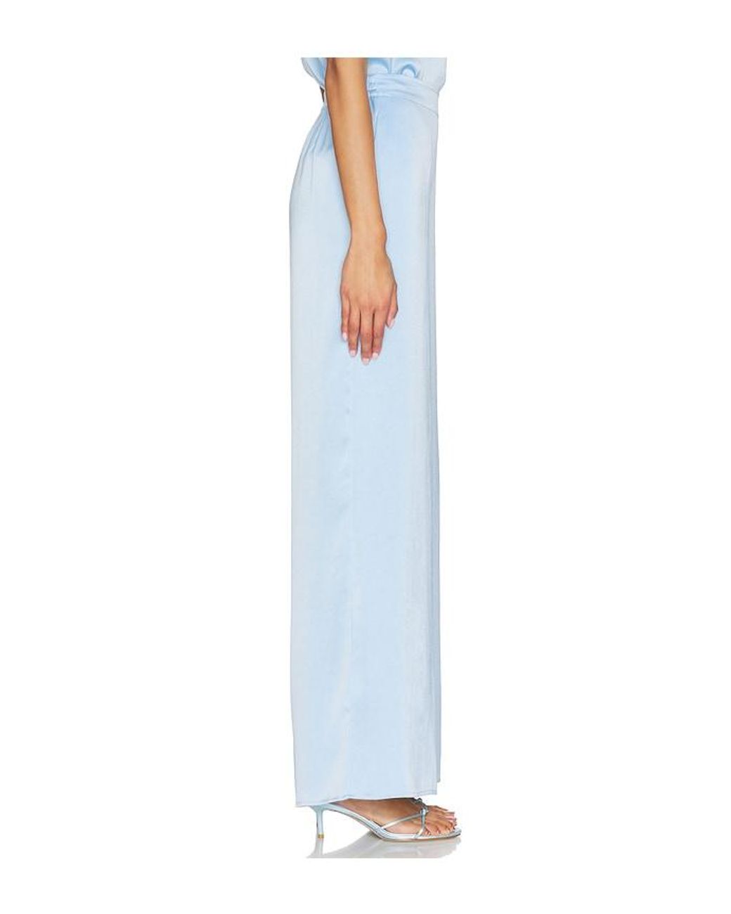 Generation Love Blue Kelela Hammered Satin Pants