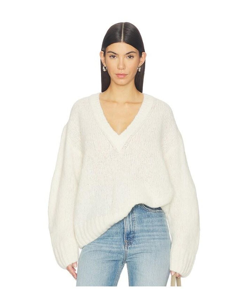 Citizens of Humanity White Cassidy Boucle Pullover Sweater
