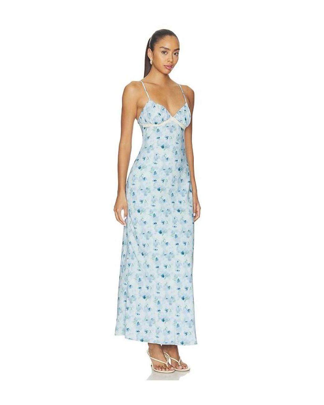 MORE TO COME Blue Stacey Maxi Dress